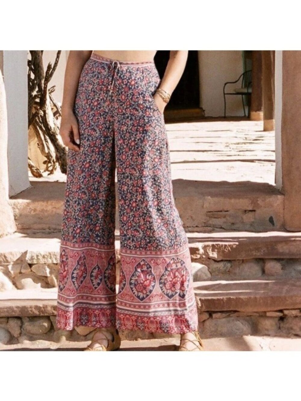 Spell EUC Jasmine Palazzo Pants In Navy-XS